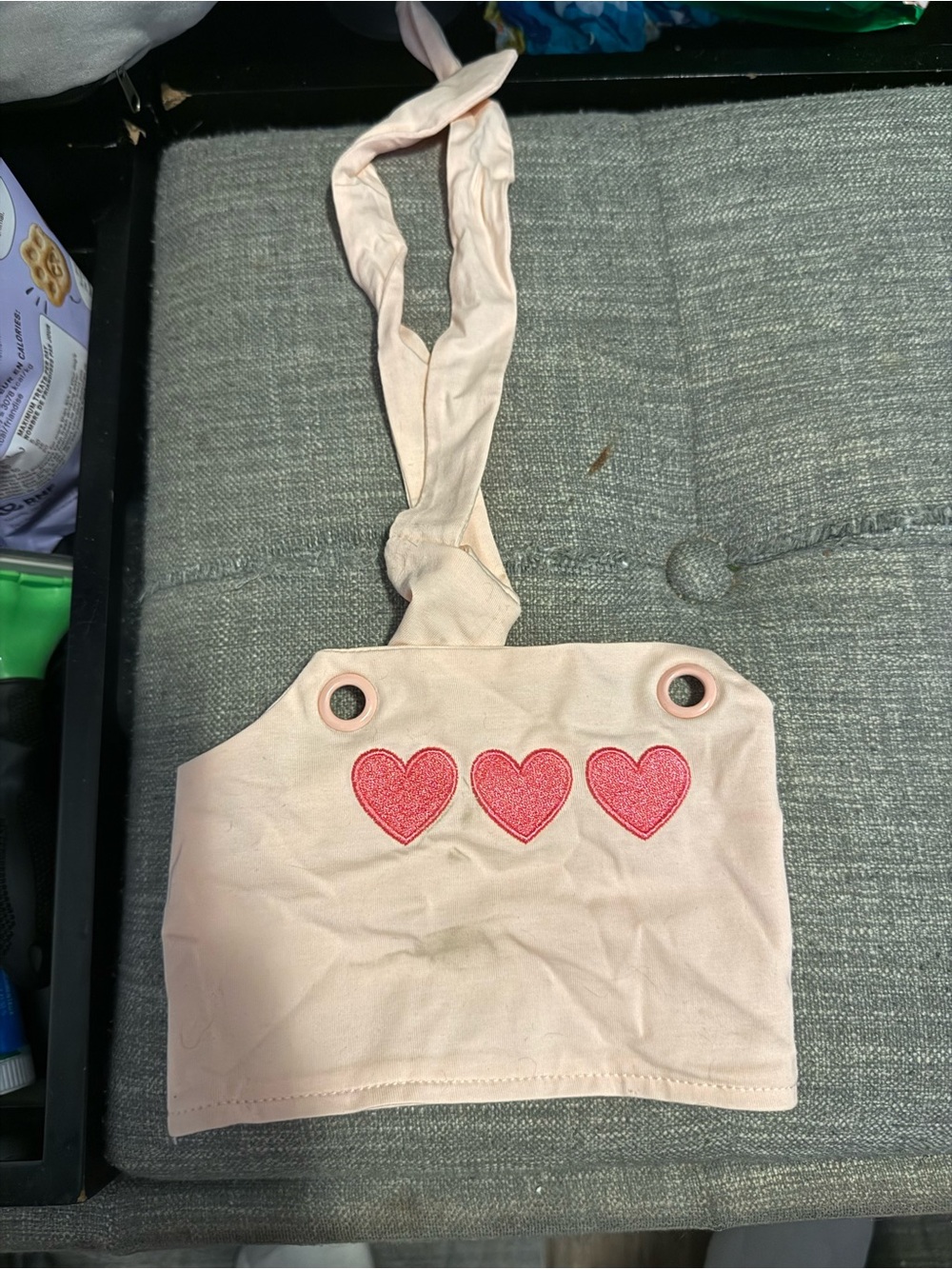 dog Pink Heart Halter Top - Brand Unknown XS